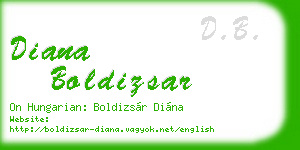 diana boldizsar business card